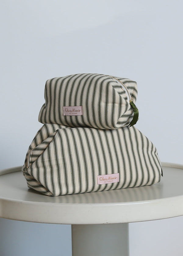 VANITY BAG  |  Olive Ticking
