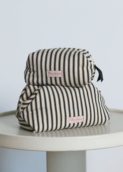 VANITY BAGS | Black Ticking – Olivia Morris At Home