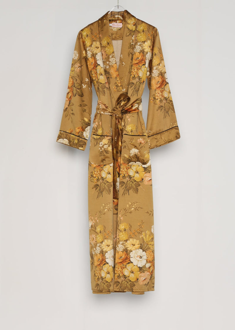 FLEUR ROBE  |  80's Ochre Chintz  |  ONE OF A KIND