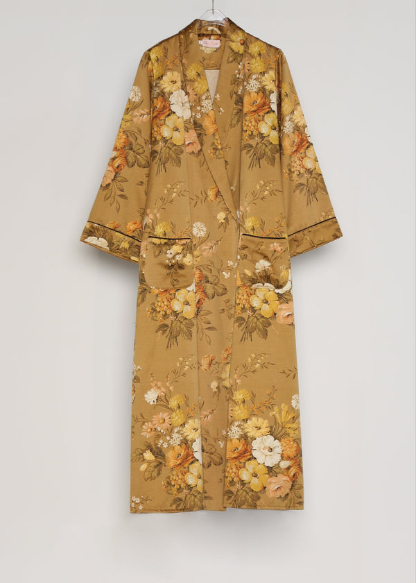 FLEUR ROBE  |  80's Ochre Chintz  |  ONE OF A KIND