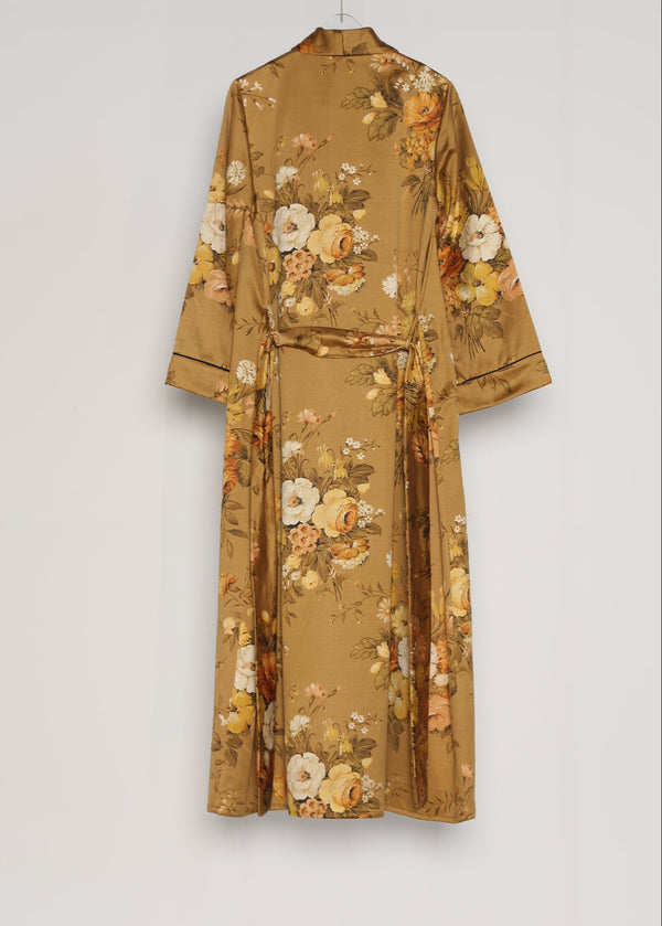 FLEUR ROBE  |  80's Ochre Chintz  |  ONE OF A KIND