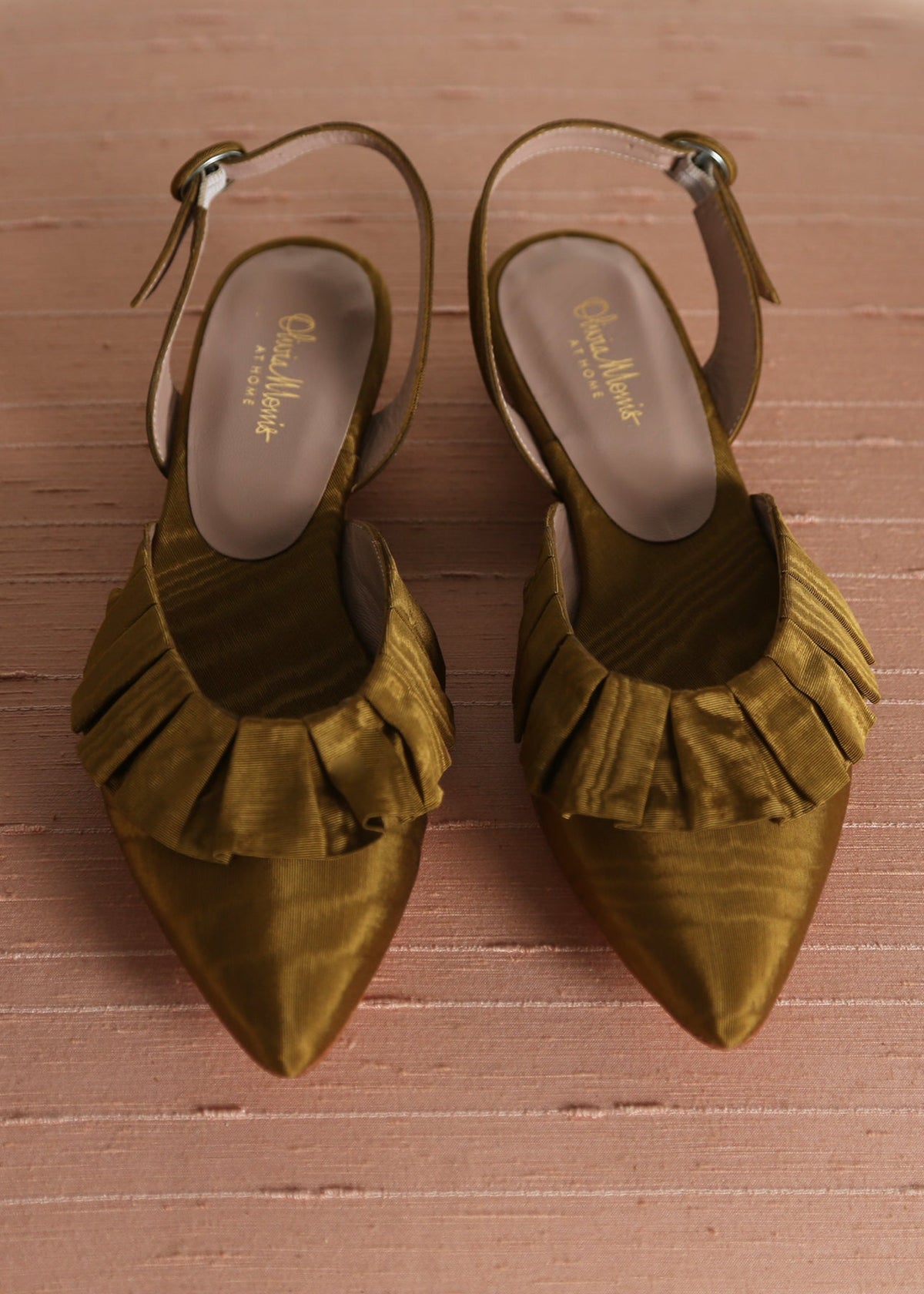 BELLE COCKTAIL FLAT | Ochre Moiré – Olivia Morris At Home