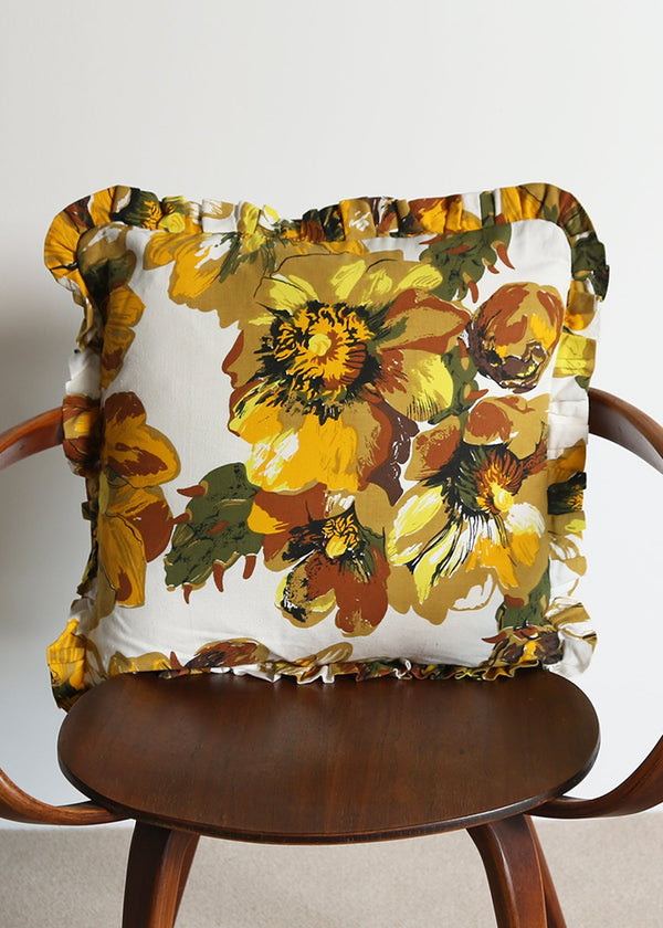 CUSHION  |  70's Vintage Floral  |  ONE OF A KIND