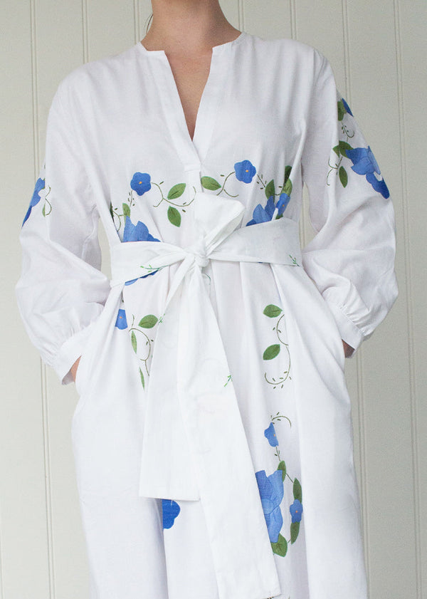 AMARYLLIS KAFTAN SHORT | Vintage Floral Linen | LIMITED EDITION