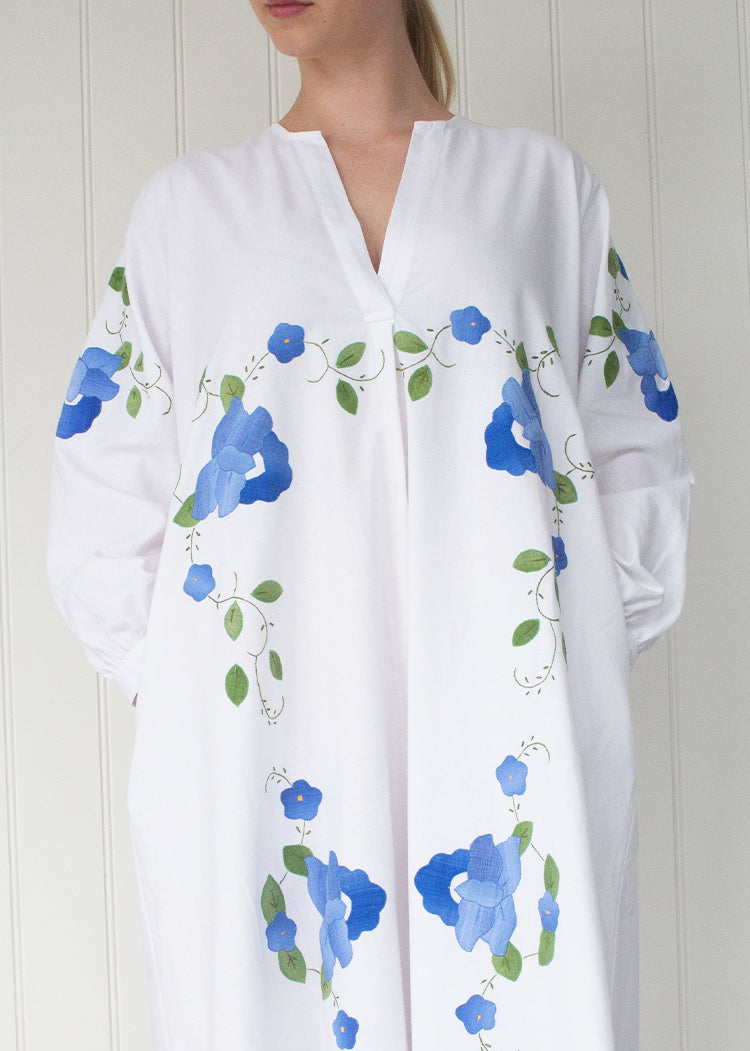 AMARYLLIS KAFTAN SHORT  |  Vintage Floral Linen  |  LIMITED EDITION