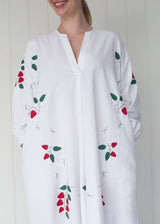 AMARYLLIS KAFTAN SHORT  |  Vintage Strawberry Linen  |  ONE OF A KIND