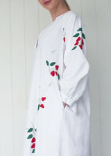 AMARYLLIS KAFTAN SHORT  |  Vintage Strawberry Linen  |  ONE OF A KIND