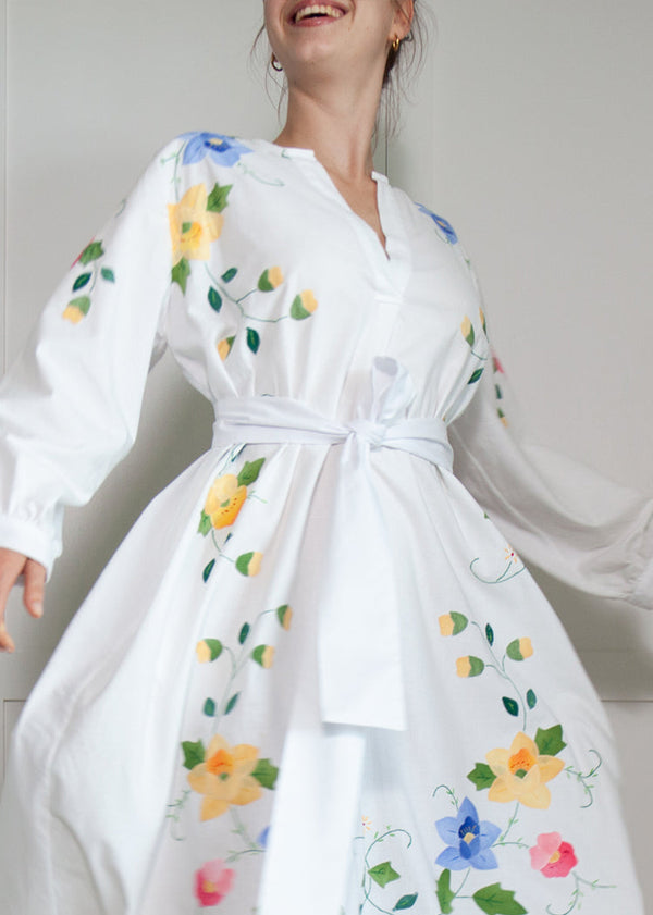 AMARYLLIS KAFTAN SHORT |  Vintage Floral Linens | LIMITED EDITION