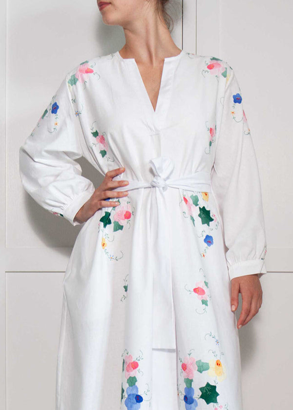 AMARYLLIS KAFTAN SHORT | Vintage Floral Linen | LIMITED EDITION