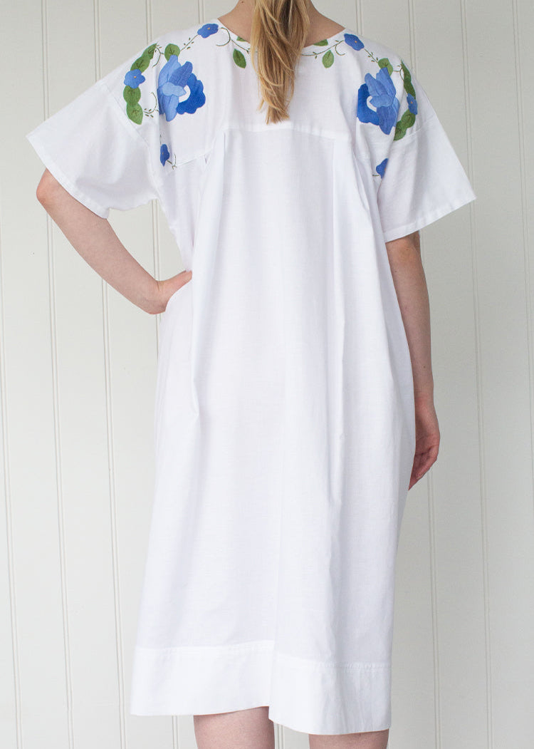 HEBE HOUSE DRESS | Vintage Floral Linen | ONE OF A KIND