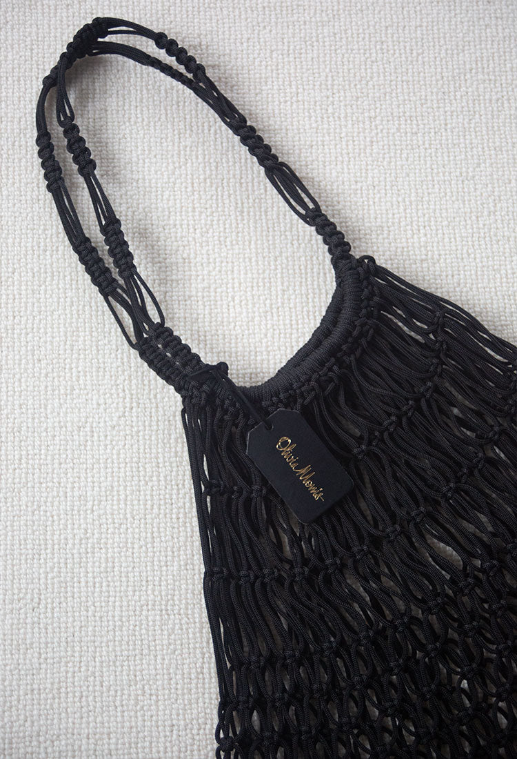 Macramé Shopper  |  BLACK