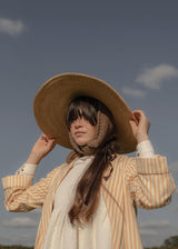 FLEUR ROBE  |  Mustard Ticking