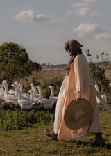 FLEUR ROBE  |  Mustard Ticking