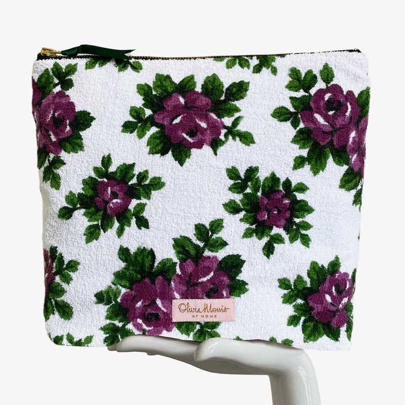 COSMOS POCHETTE | 60s Purple Floral Terry