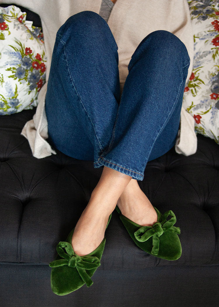 DAPHNE SLIPPER  |  Lime Velvet  |  41