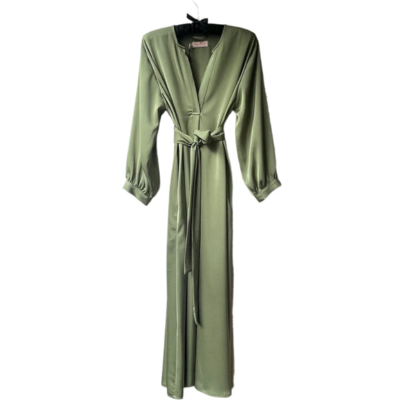 SAMPLE S/M | AMARYLLIS KAFTAN | PISTACHIO SATIN