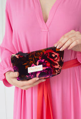 CLOVER POCHETTE | Black Floral Velvet