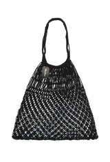 Macramé Shopper  |  BLACK