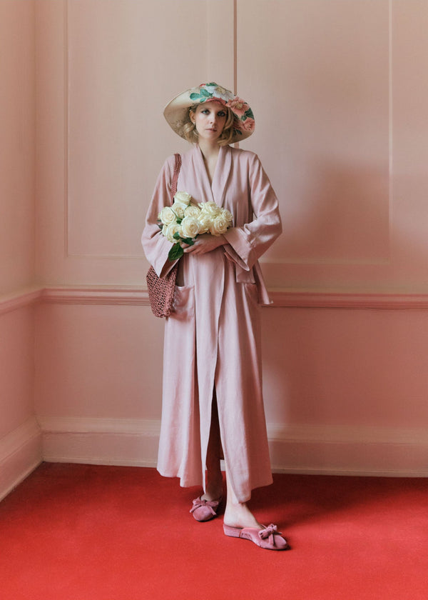 FLEUR ROBE | Blush Linen