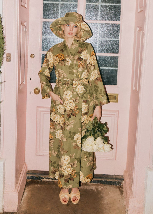 FLEUR ROBE & GARDEN HAT | 80's Chintz | ONE OF A KIND