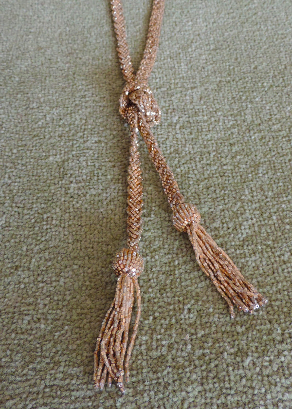 TASSEL LARIAT NECKLACE  |  GOLD