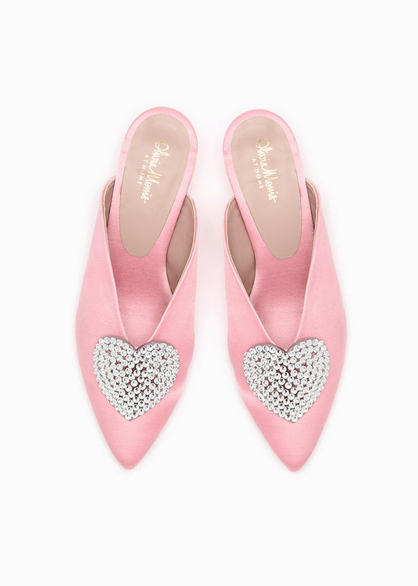 LILY KITTEN HEEL |  Pink Satin