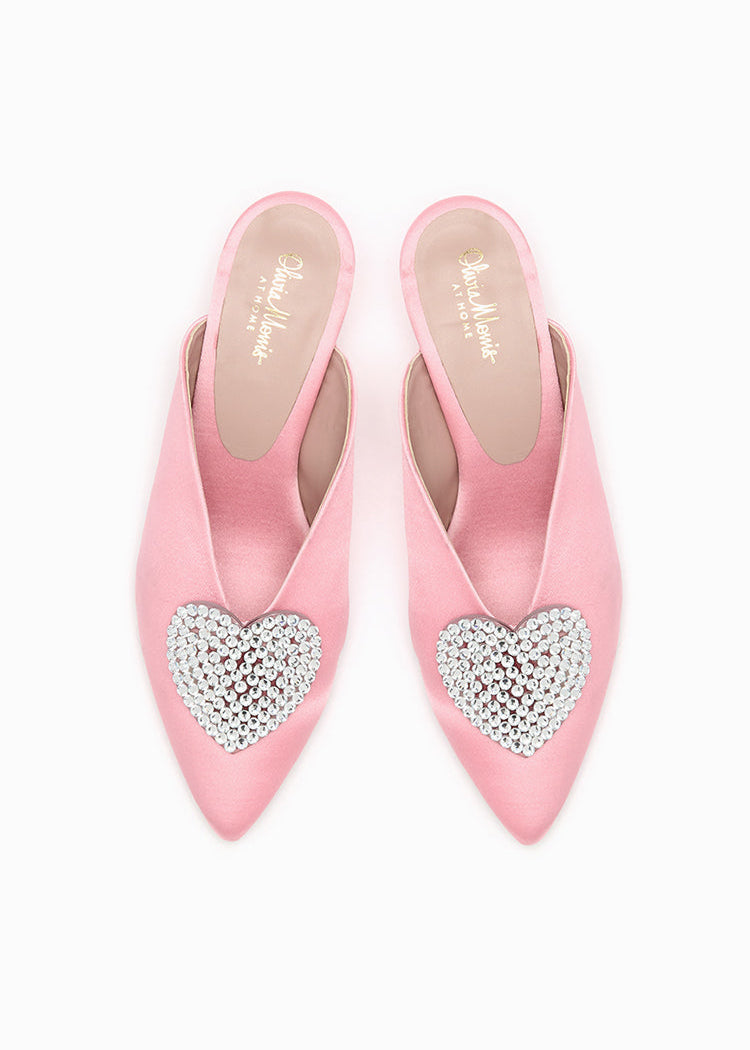 LILY KITTEN HEEL |  Pink Satin