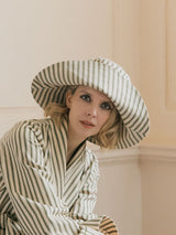 FLEUR ROBE  |  Olive Ticking