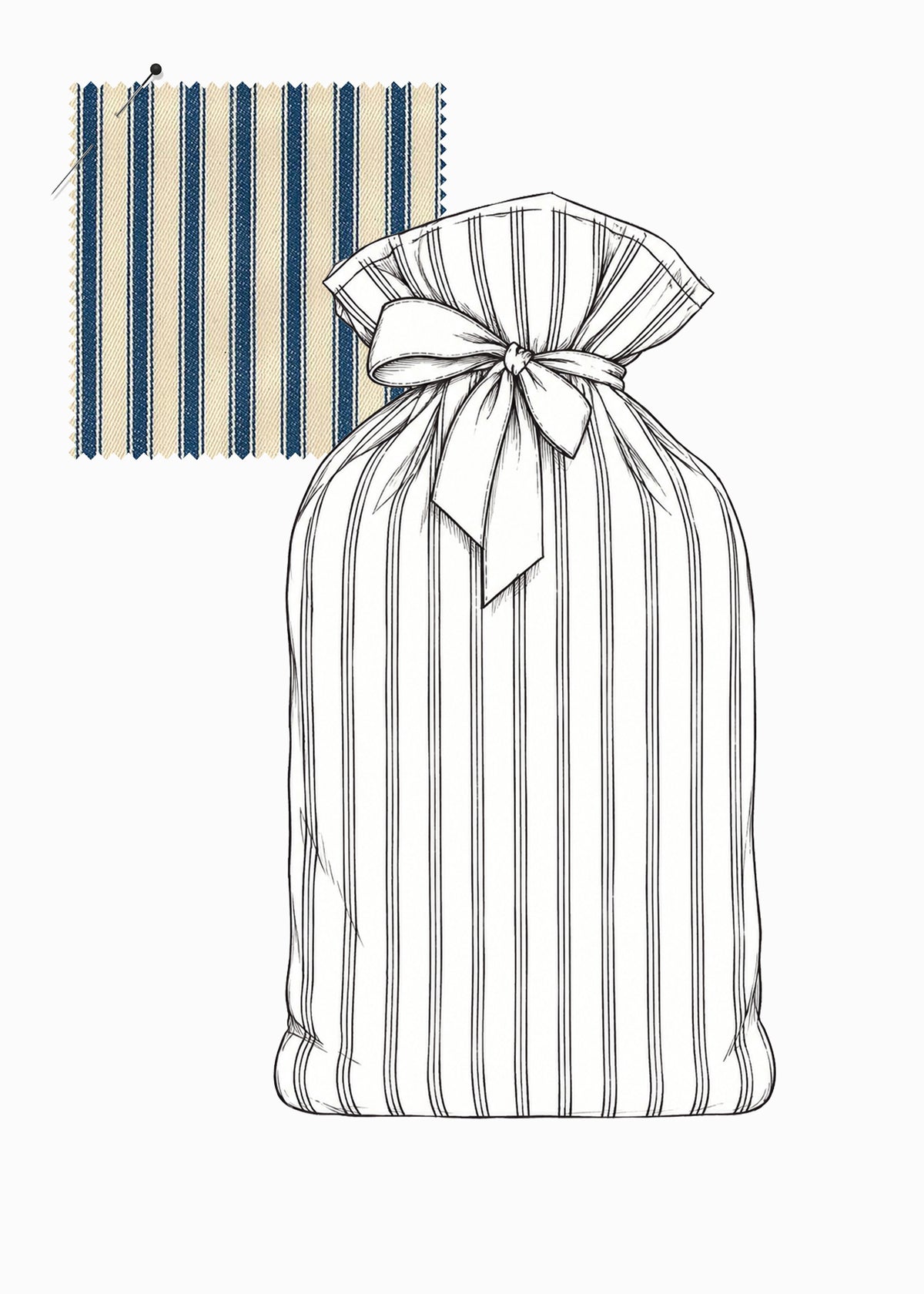 HOT WATER BOTTLE  |  Marine Ticking  |  PRE-ORDER