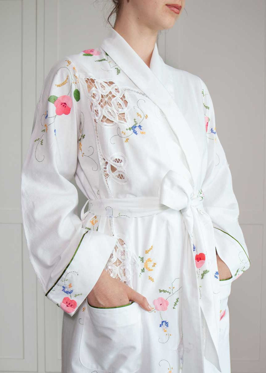 FLEUR ROBE  |  70's Table Linen  |  S/M