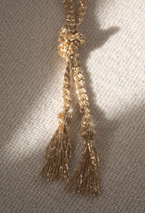 TASSLE LARIAT NECKLACE  |  GOLD