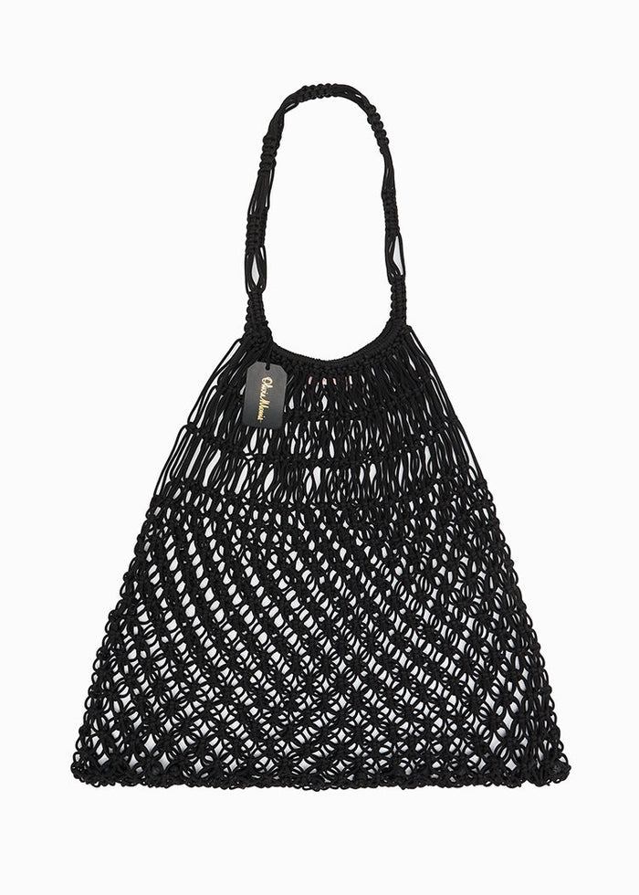 MACRAMÉ SHOPPER | Black – Olivia Morris At Home