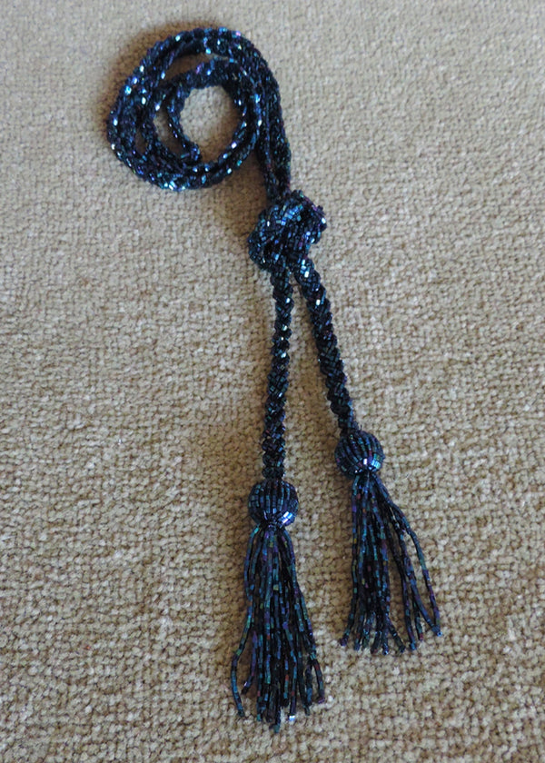 TASSEL LARIAT NECKLACE  |  PETROL