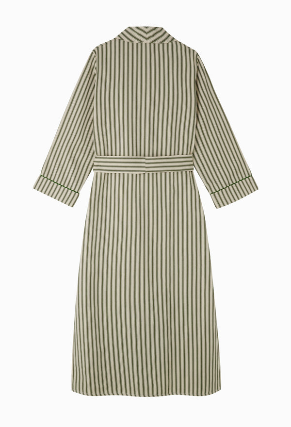 FLEUR ROBE  |  OLIVE TICKING  |  M.T.O.