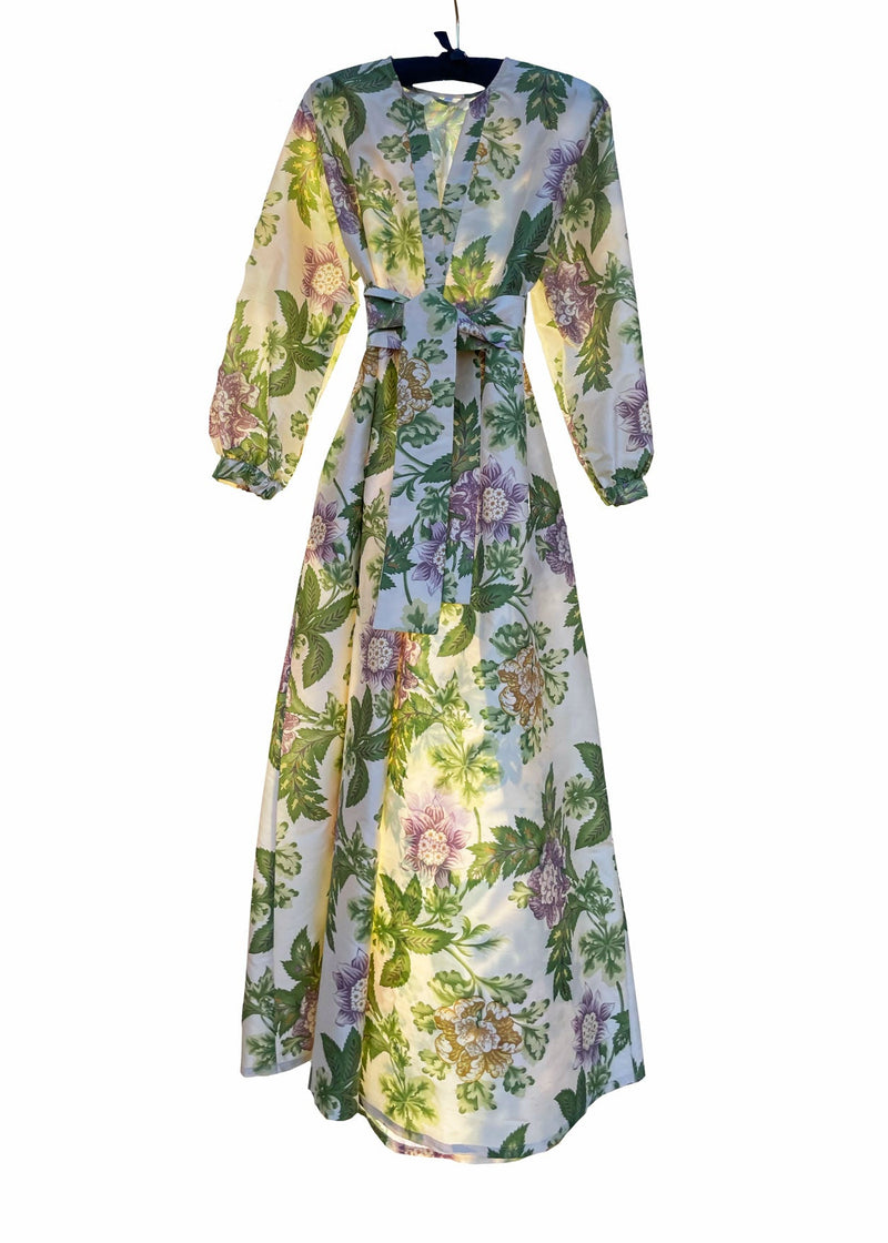 AMARYLLIS KAFTAN  |  90's Floral Silk  |  ONE OF A KIND MAXI