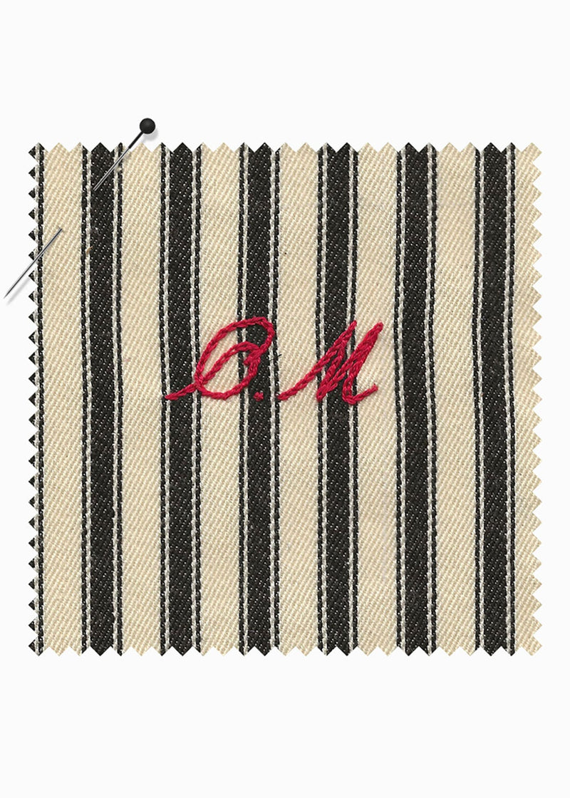 FLEUR ROBE  |  Black Ticking
