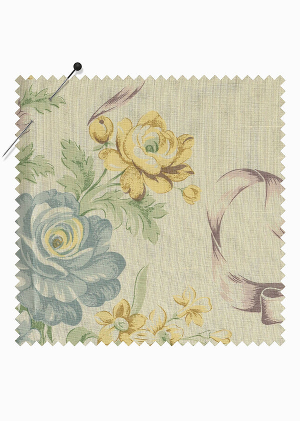 FLEUR ROBE  |  90's Floral & Ribbons Silk  |  ONE OF A KIND