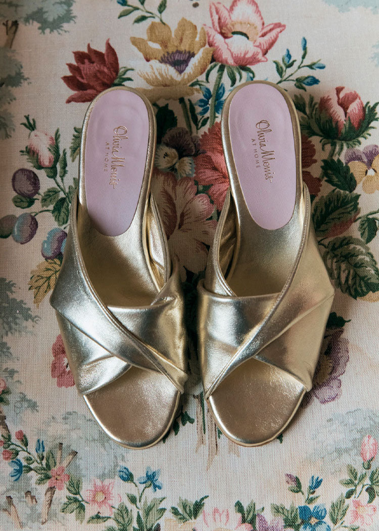 VENUS MULE  |  Gold Leather