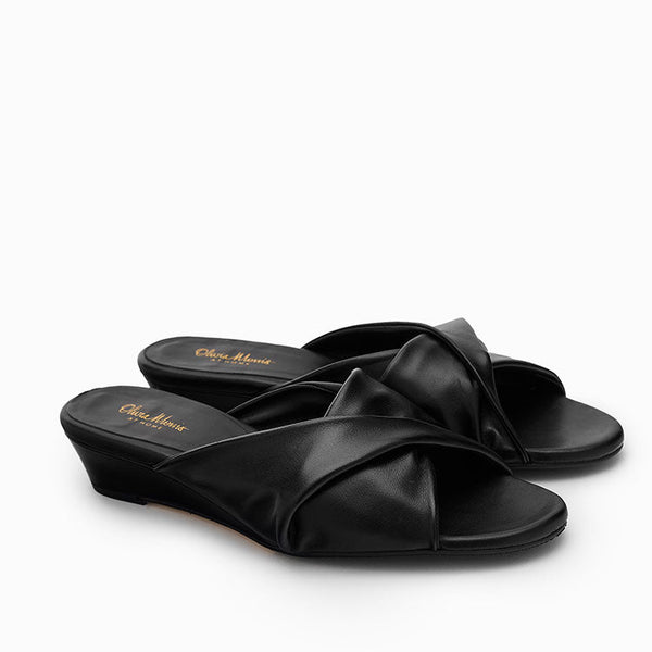 り*も様 お値下げ不可★　DAISY LIN ブラックミュール VENUS MULE | Black Leather – Olivia Morris At Home