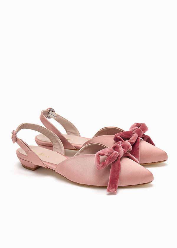 DELPHI COCKTAIL FLAT  |  Blush Satin