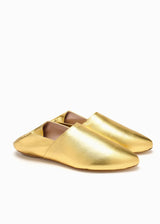 WILLOW BABOUCHE  |  Gold Leather