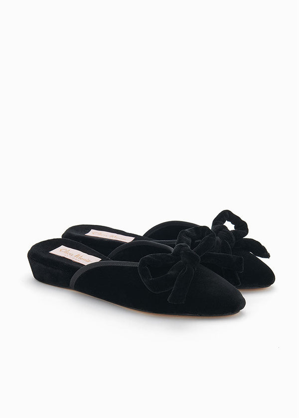 DAPHNE SLIPPER  |  Black Velvet