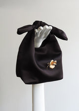 COCKTAIL BAG  |  Black Satin