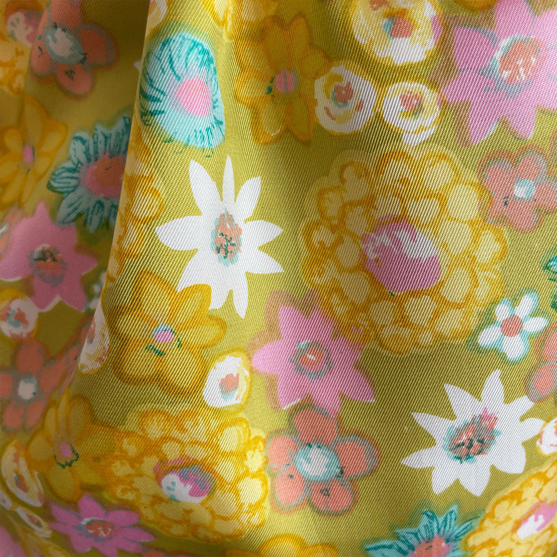 Archive | PANSY POUCH | 60s Floral Silk